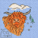 Snowy Highland Cow