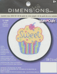 Dimensions Counted Cross Stitch Cup Cake Hoop 