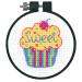 Dimensions Counted Cross Stitch Cup Cake Hoop