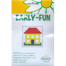 Daisy Designs Early Fun Printed Cross Stitch Kit - House Daisy Designs Early Fun Printed Cross Stitch Kit - House