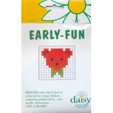 Daisy Designs Early Fun Printed Cross Stitch Kit - Teddy Daisy Designs Early Fun Printed Cross Stitch Kit - Teddy
