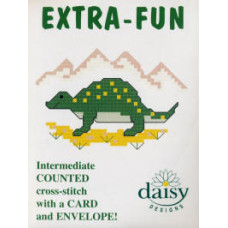 Daisy Designs Extra Fun Counted Cross Stitch Card Kit - Dinosaur Daisy Designs Extra Fun Counted Cross Stitch Card Kit - Dinosaur