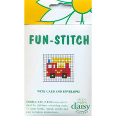 Daisy Designs Fun Stitch Counted Cross Stitch Card Kit - Fire Engine Daisy Designs Fun Stitch Counted Cross Stitch Card Kit - Fire Engine