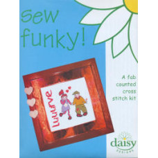 Daisy Design Sew Funky Counted Cross Stitch Kit - Luuurve Daisy Design Sew Funky Counted Cross Stitch Kit - Luuurve