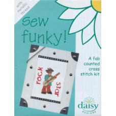 Daisy Design Sew Funky Counted Cross Stitch Kit - Rock Star Metallic Daisy Design Sew Funky Counted Cross Stitch Kit - Rock Star Metallic