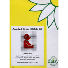 Daisy Designs Fun Stitch Counted Cross Stitch Card Kit - Teddy Bear Daisy Designs Fun Stitch Counted Cross Stitch Card Kit - Teddy Bear