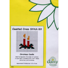 Daisy Designs Fun Stitch Christmas Counted Cross Stitch Card Kit - Candle Daisy Designs Fun Stitch Christmas Counted Cross Stitch Card Kit - Candle