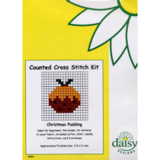 Daisy Designs Fun Stitch Christmas Counted Cross Stitch Card Kit - Pudding Daisy Designs Fun Stitch Christmas Counted Cross Stitch Card Kit - Pudding