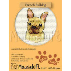 Mouseloft Paw Prints Counted Cross Stitch Kit - French Bulldog Mouseloft Paw Prints Counted Cross Stitch Kit - French Bulldog