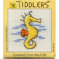 Mouseloft Tiddlers Counted Cross Stitch Kit - Yellow Seahorse Mouseloft Tiddlers Counted Cross Stitch Kit - Yellow Seahorse