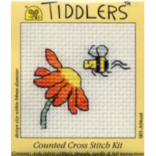Mouseloft Tiddlers Counted Cross Stitch Kit - Visiting Bee Mouseloft Tiddlers Counted Cross Stitch Kit - Visiting Bee