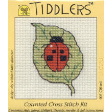 Mouseloft Tiddlers Counted Cross Stitch Kit - Ladybird on Leaf Mouseloft Tiddlers Counted Cross Stitch Kit - Ladybird on Leaf