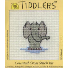 Mouseloft Tiddlers Counted Cross Stitch Kit - Elephant Mouseloft Tiddlers Counted Cross Stitch Kit - Elephant