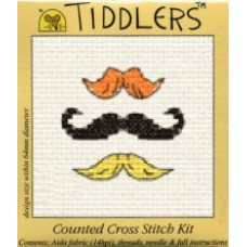 Mouseloft Tiddlers Counted Cross Stitch Kit - Moustaches Mouseloft Tiddlers Counted Cross Stitch Kit - Moustaches