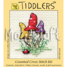 Mouseloft Tiddlers Counted Cross Stitch Kit - Toadstools Mouseloft Tiddlers Counted Cross Stitch Kit - Toadstools
