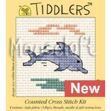 Mouseloft Tiddlers Counted Cross Stitch Kit - Dolphin Mouseloft Tiddlers Counted Cross Stitch Kit - Dolphin