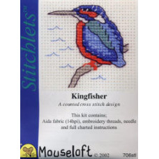 Mouseloft Stitchlets Counted Cross Stitch Kit - Kingfisher Mouseloft Stitchlets Counted Cross Stitch Kit - Kingfisher