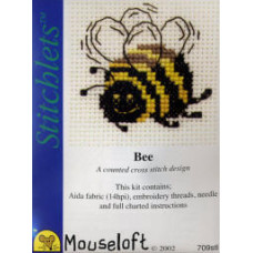 Mouseloft Stitchlets Counted Cross Stitch Kit - Bee Mouseloft Stitchlets Counted Cross Stitch Kit - Bee