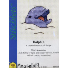 Mouseloft Stitchlets Counted Cross Stitch Kit - Smiling Dolphin