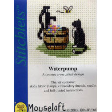Mouseloft Stitchlets Counted Cross Stitch Kit - Cat at Waterpump Mouseloft Stitchlets Counted Cross Stitch Kit - Cat at Waterpump