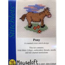 Mouseloft Stitchlets Counted Cross Stitch Kit - Pony Mouseloft Stitchlets Counted Cross Stitch Kit - Pony