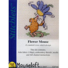 Mouseloft Stitchlets Counted Cross Stitch Kit - Flower Mouse Mouseloft Stitchlets Counted Cross Stitch Kit - Flower Mouse