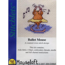 Mouseloft Stitchlets Counted Cross Stitch Kit - Ballet Mouse