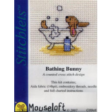 Mouseloft Stitchlets Counted Cross Stitch Kit - Bathing Bunny Mouseloft Stitchlets Counted Cross Stitch Kit - Bathing Bunny