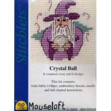 Mouseloft Stitchlets Counted Cross Stitch Kit - Wizard and Crystal Ball Mouseloft Stitchlets Counted Cross Stitch Kit - Wizard and Crystal Ball