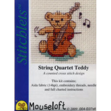 Mouseloft Stitchlets Counted Cross Stitch Kit - String Quartet Teddy Mouseloft Stitchlets Counted Cross Stitch Kit - String Quartet Teddy