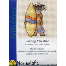 Mouseloft Stitchlets Counted Cross Stitch Kit - Surfing Meerkat Mouseloft Stitchlets Counted Cross Stitch Kit - Surfing Meerkat