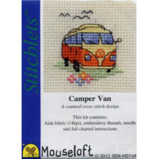 Mouseloft Stitchlets Counted Cross Stitch Kit - Orange Camper Van Mouseloft Stitchlets Counted Cross Stitch Kit - Orange Camper Van