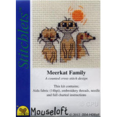 Mouseloft Stitchlets Counted Cross Stitch Kit - Meerkat Family Mouseloft Stitchlets Counted Cross Stitch Kit - Meerkat Family