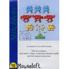 Mouseloft Stitchlets Counted Cross Stitch Kit - Space Invaders Mouseloft Stitchlets Counted Cross Stitch Kit - Space Invaders