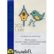Mouseloft Stitchlets Counted Cross Stitch Kit - Bird & Birdhouse Mouseloft Stitchlets Counted Cross Stitch Kit - Bird & Birdhouse