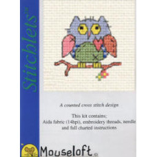 Mouseloft Stitchlets Counted Cross Stitch Kit - Patchwork Owl Mouseloft Stitchlets Counted Cross Stitch Kit - Patchwork Owl