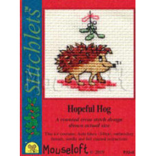 Mouseloft Christmas Counted Cross Stitch Card Kit - Hopeful Hog