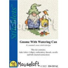 Mouseloft Stitchlets Counted Cross Stitch Kit - Gnome with Watering Can Mouseloft Stitchlets Counted Cross Stitch Kit - Gnome with Watering Can