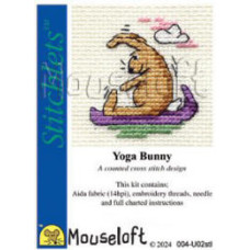 Mouseloft Stitchlets Counted Cross Stitch Kit - Yoga Bunny Mouseloft Stitchlets Counted Cross Stitch Kit - Yoga Bunny
