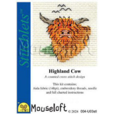 Mouseloft Stitchlets Counted Cross Stitch Kit - Highland Cow Mouseloft Stitchlets Counted Cross Stitch Kit - Highland Cow