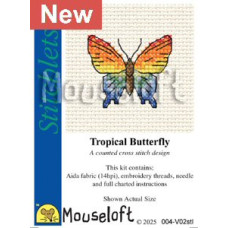 Mouseloft Stitchlets Counted Cross Stitch Kit - Tropical Butterfly Mouseloft Stitchlets Counted Cross Stitch Kit - Tropical Butterfly