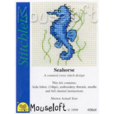 Mouseloft Stitchlets Counted Cross Stitch Kit - Seahorse Mouseloft Stitchlets Counted Cross Stitch Kit - Seahorse