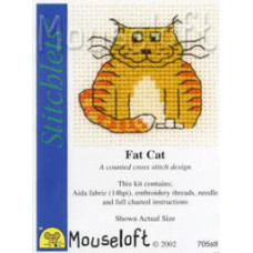 Mouseloft Stitchlets Counted Cross Stitch Kit - Fat Cat Mouseloft Stitchlets Counted Cross Stitch Kit - Fat Cat
