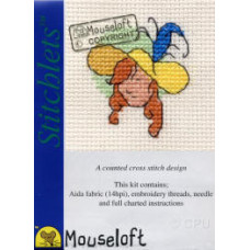 Mouseloft Stitchlets Counted Cross Stitch Kit - Yellow Hat Mouseloft Stitchlets Counted Cross Stitch Kit - Yellow Hat