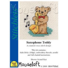 Mouseloft Stitchlets Counted Cross Stitch Kit - Saxophone Teddy Mouseloft Stitchlets Counted Cross Stitch Kit - Saxophone Teddy
