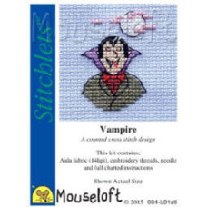 Mouseloft Stitchlets Counted Cross Stitch Kit - Vampire Mouseloft Stitchlets Counted Cross Stitch Kit - Vampire