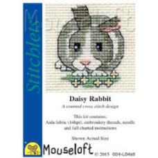 Mouseloft Stitchlets Counted Cross Stitch Kit - Daisy Rabbit Mouseloft Stitchlets Counted Cross Stitch Kit - Daisy Rabbit