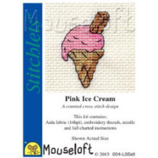 Mouseloft Stitchlets Counted Cross Stitch Kit - Pink Ice Cream