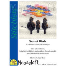Mouseloft Stitchlets Counted Cross Stitch Kit - Sunset Birds Mouseloft Stitchlets Counted Cross Stitch Kit - Sunset Birds
