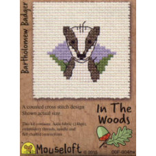 Mouseloft In the Woods Counted Cross Stitch Kit - Bartholomew Badger Mouseloft In the Woods Counted Cross Stitch Kit - Bartholomew Badger